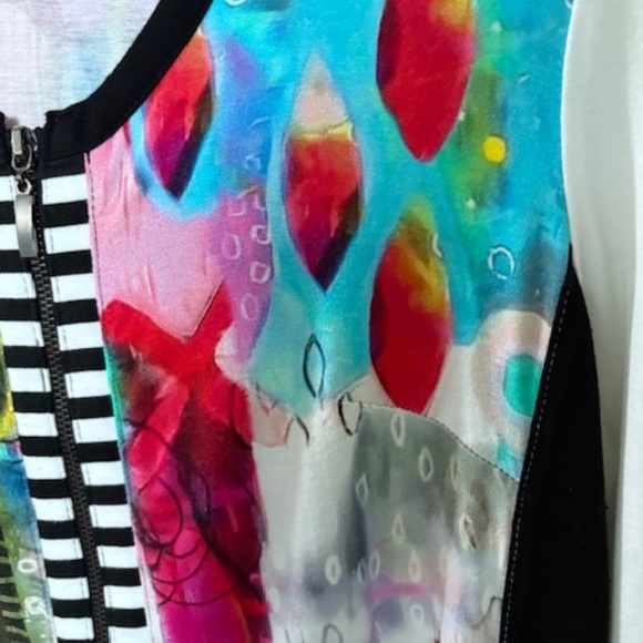 Simply Art by DOLCEZZA sz M long top tunic multicolour abstract art pattern - Picture 12 of 16